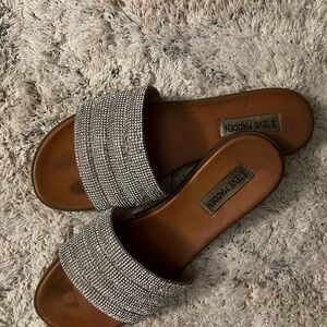 Steve Madden Sequin Slide Sandals Size 8